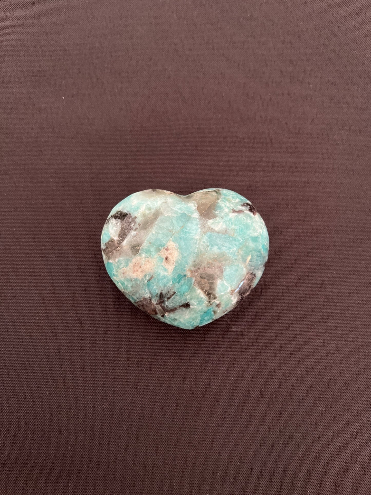 Amazonite and Smokey Quartz Heart EC2501
