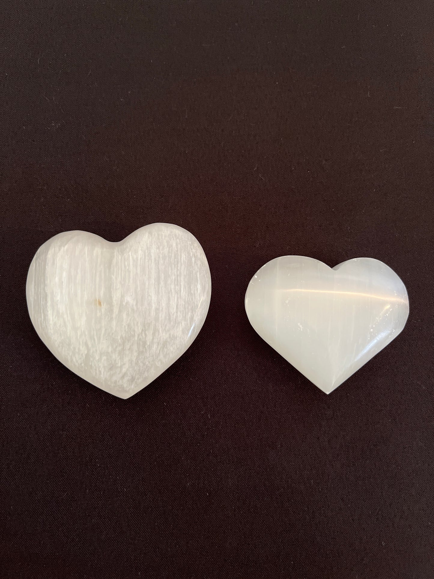 Selenite Puff Heart