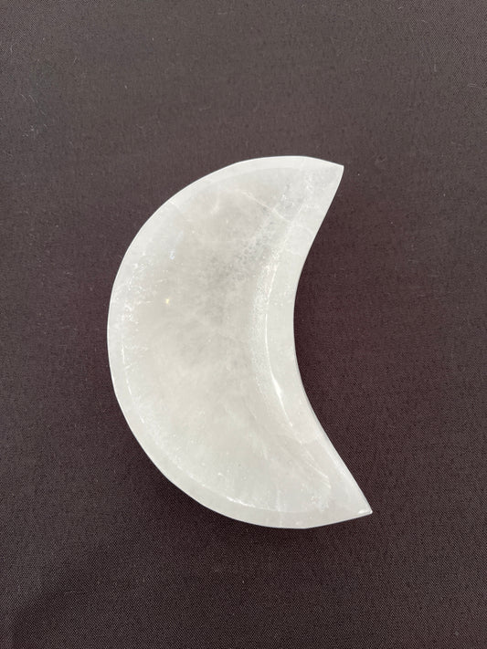 Selenite Moon Bowl E2501
