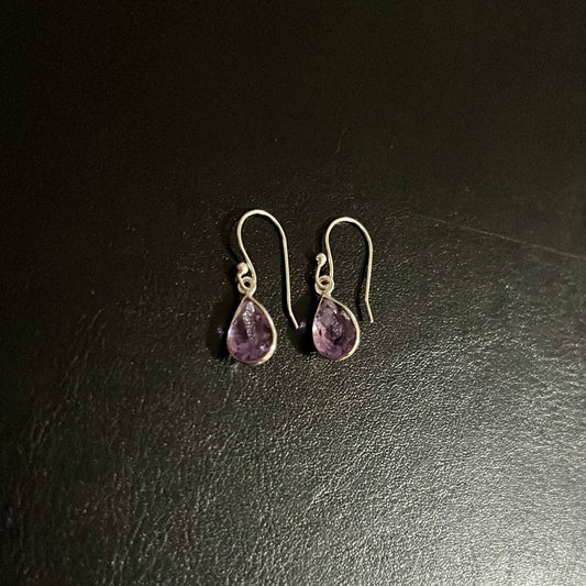 Amethyst Drop s/s Earring 001