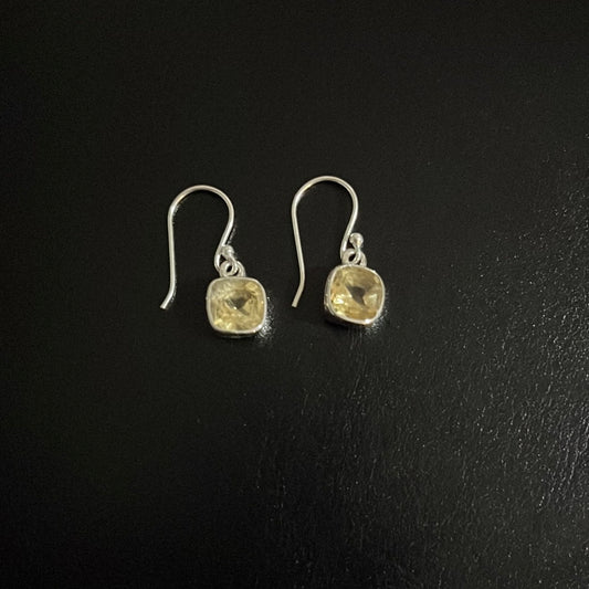 Citrine s/s Square Earring 401