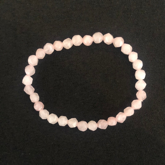 Rose Quartz Faceted Bracelet