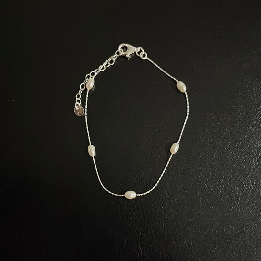 Freshwater Pearl s/s Chain Bracelet