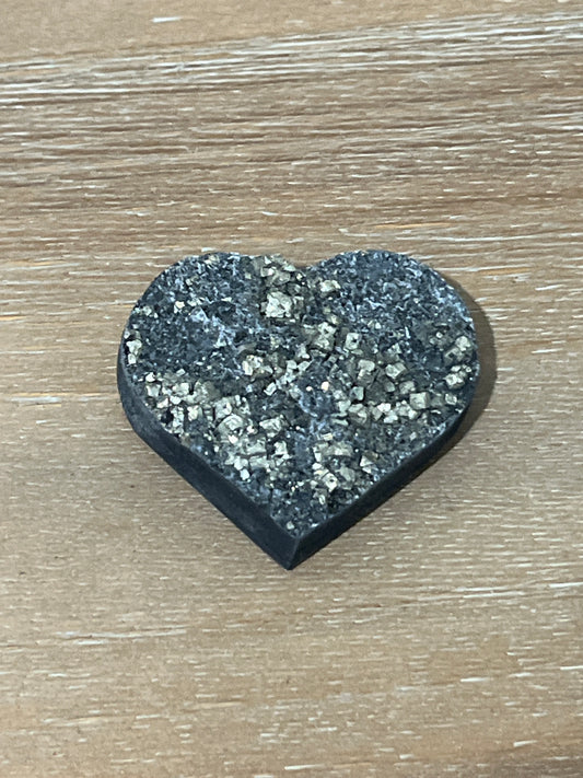 Shungite and Pyrite Heart 304