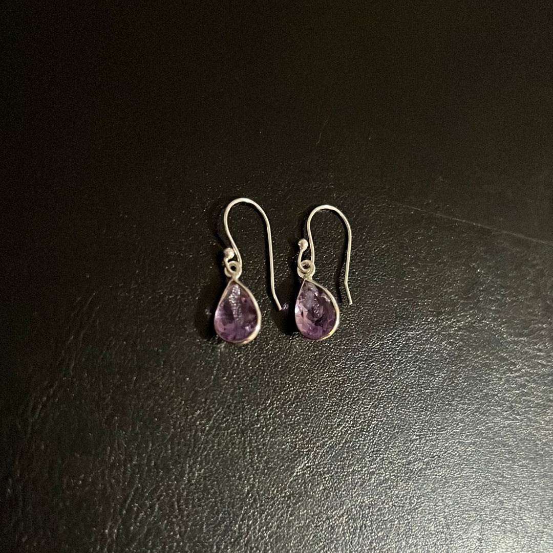 Amethyst Drop s/s Earring 001