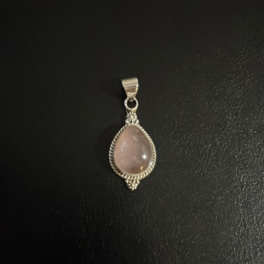 Rose Quartz s/s Pendant 002