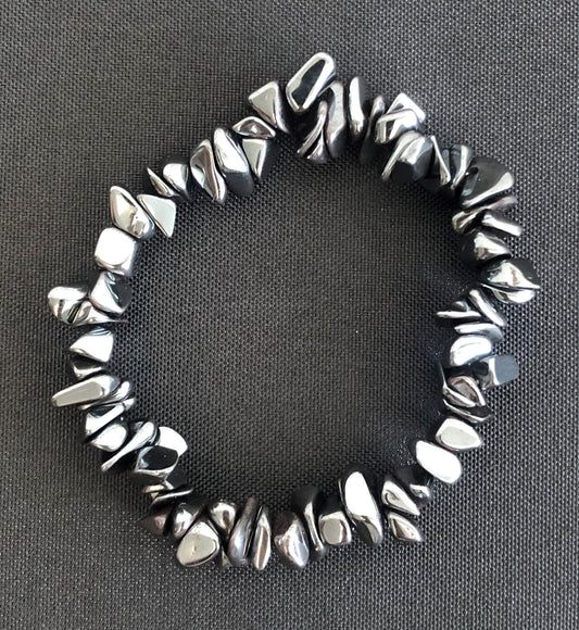 Hematite Chip Bracelet