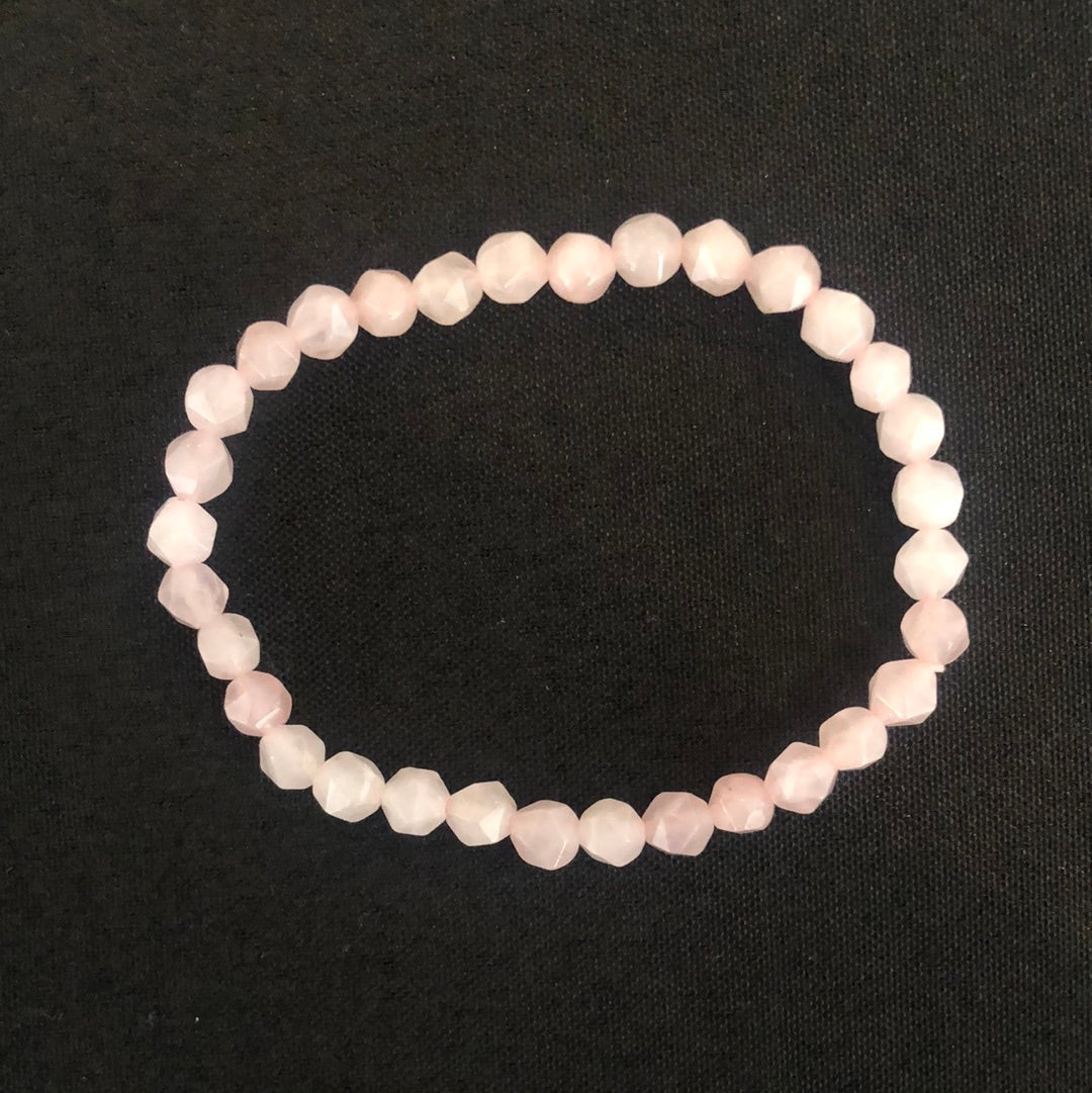 Rose Quartz Faceted Bracelet