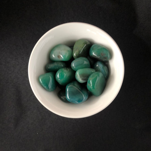 Green Agate Tumble