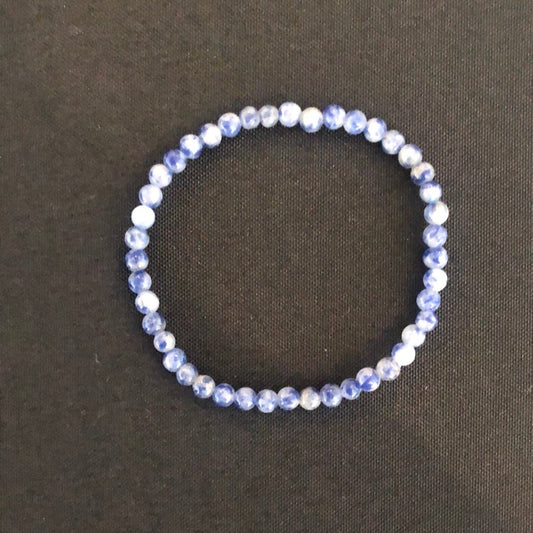 Blue Quartz Bead Bracelet