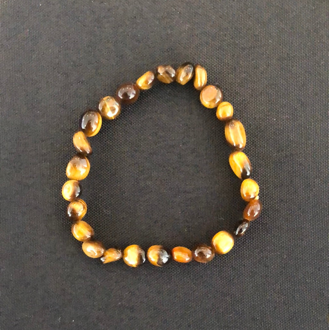 Tiger’s Eye Oval Bead Bracelet