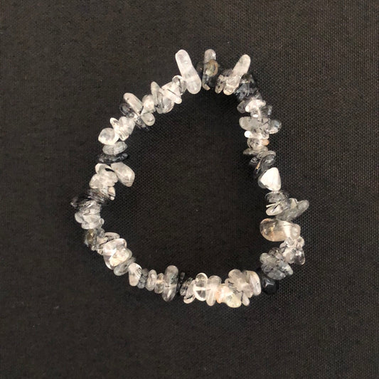 Tourmalinated Quartz Chip Bracelet